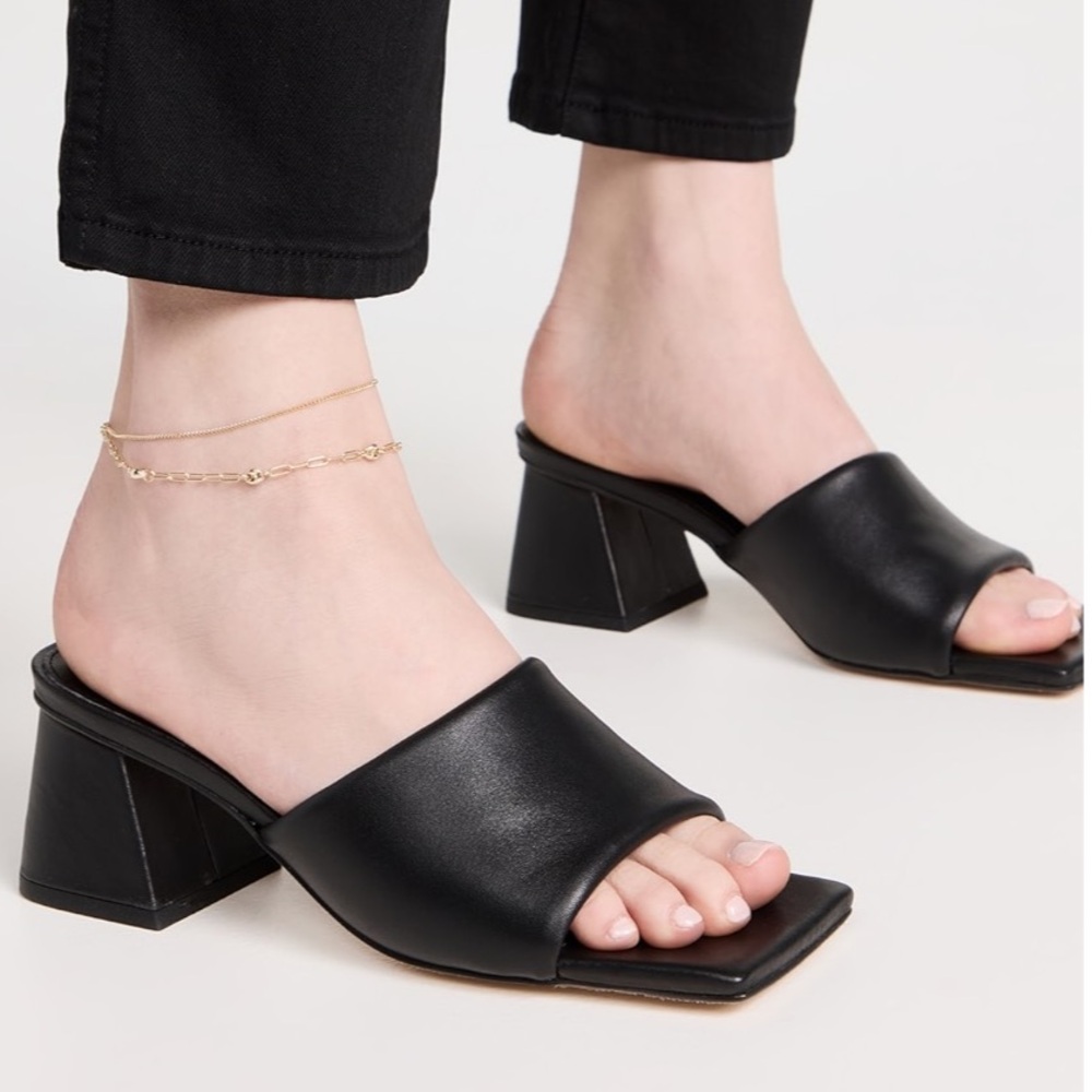 ALOHAS | NEW! Brushed leather chunky heel sandals size: 42